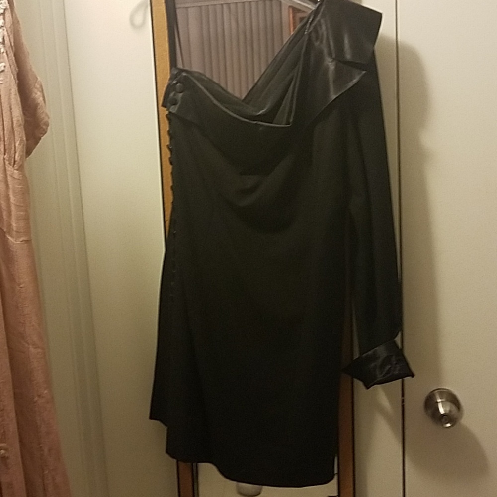 Elegant black tuxedo dress
